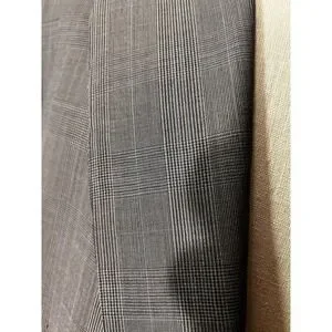 Costume Vintage Brooks Brothers Homme - Taille 44L, Pantalon 37x30 - Laine, Carreaux Glen Taupe - Parfait état
